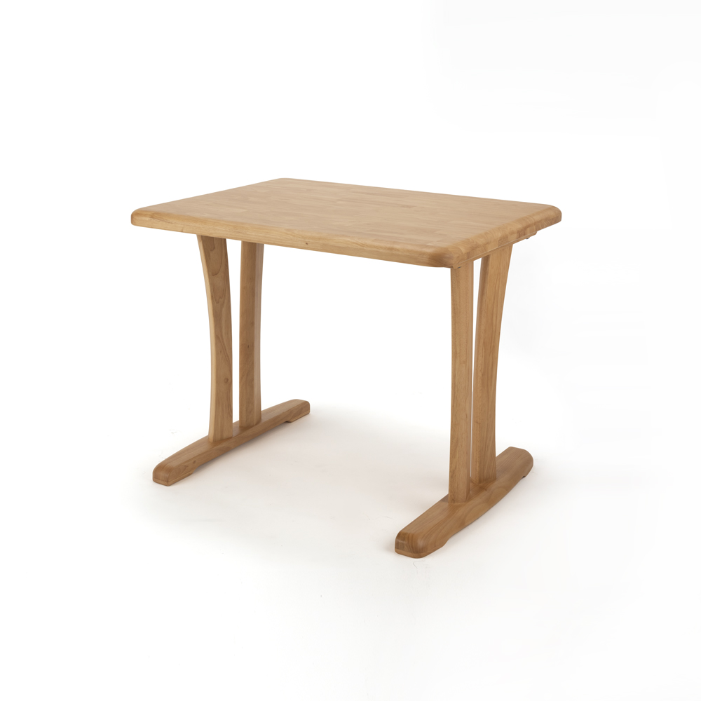 角丸優しいダイニングテーブル 2本脚 幅90奥行75cm ダイニングテーブル テーブル 628801