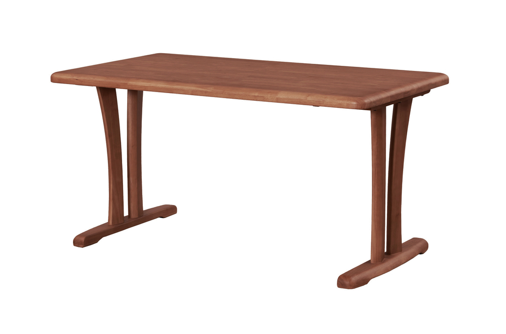 角丸優しいダイニングテーブル 2本脚 幅140奥行80cm ダイニングテーブル テーブル 628803