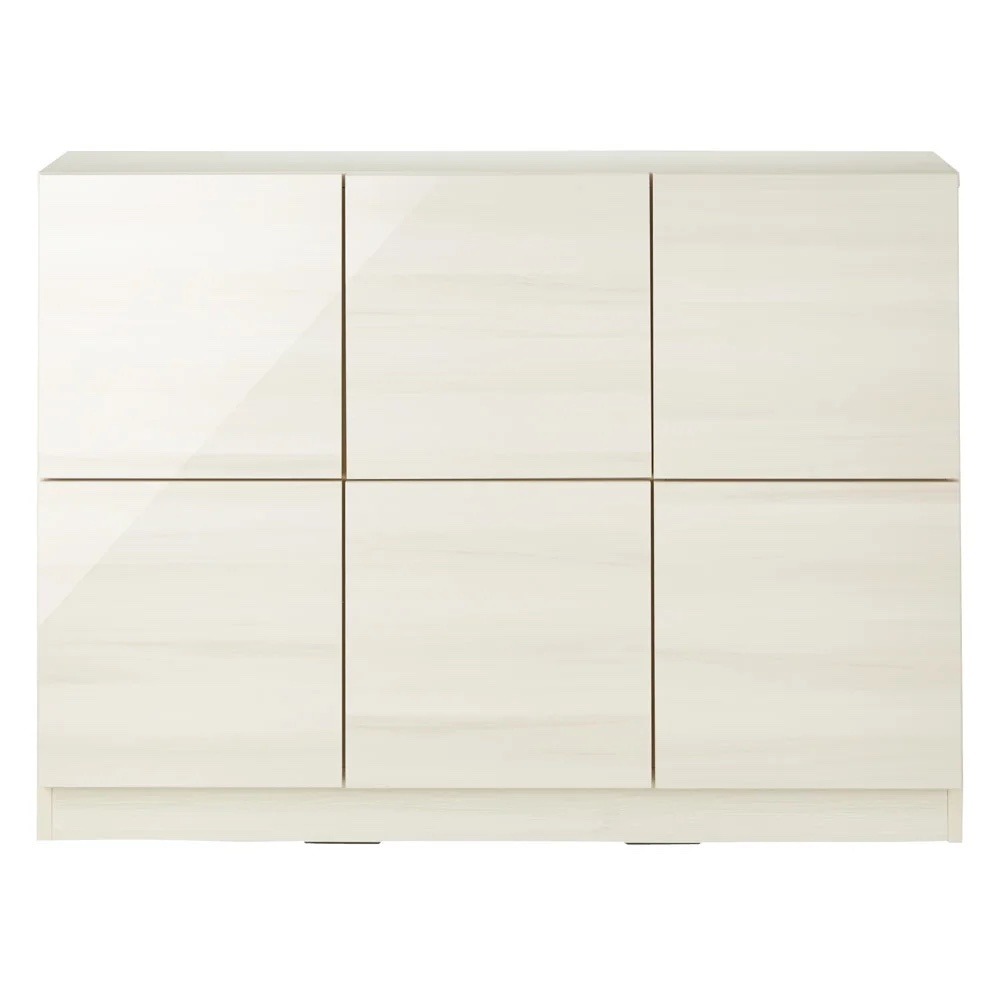 スクエア木目カウンター下収納 3列6マス 幅118cm奥行34cm キッチンカウンター下収納 キッチン収納 629038