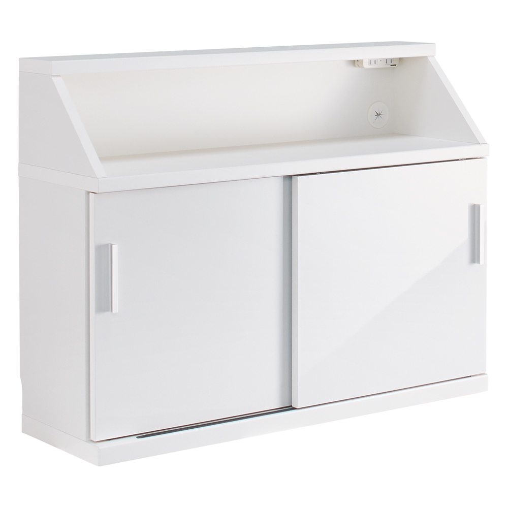 ≪高さ70cm≫ 狭いカウンター天板下にもすっきり納まる収納庫 幅90cm 電話 FAX台 多段 リビング収納 629101