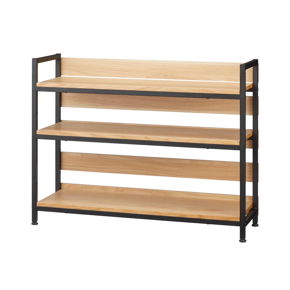 オーク棚板ディスプレイシェルフ 幅91cm高さ70cm キッチンカウンター下収納 キッチン収納 629202