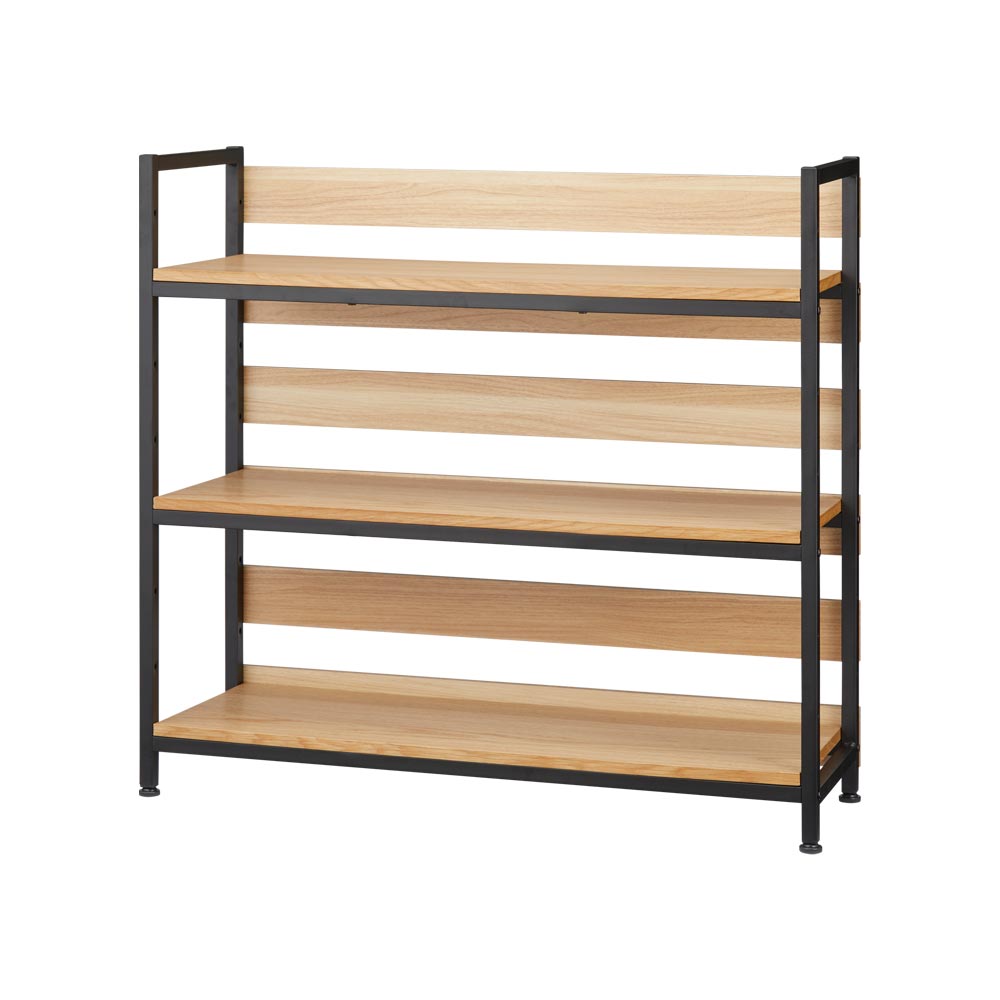 オーク棚板ディスプレイシェルフ 幅91cm高さ85cm キッチンカウンター下収納 キッチン収納 629205