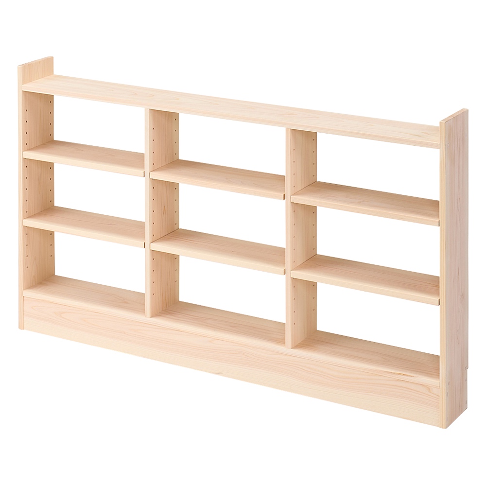 薄型奥行15cm国産東濃檜の天然木頑丈ラック 幅120cm高さ70cm キッチンカウンター下収納 キッチン収納 629208