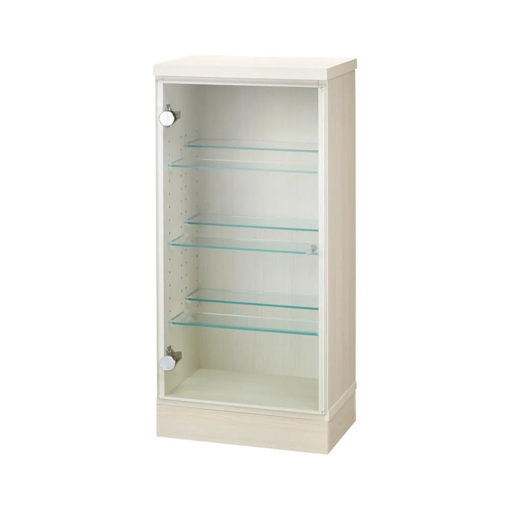 ≪幅40cm奥行20cm高さ100cm≫ LEDガラス収納カウンター キッチンカウンター下収納 キッチン収納 629233