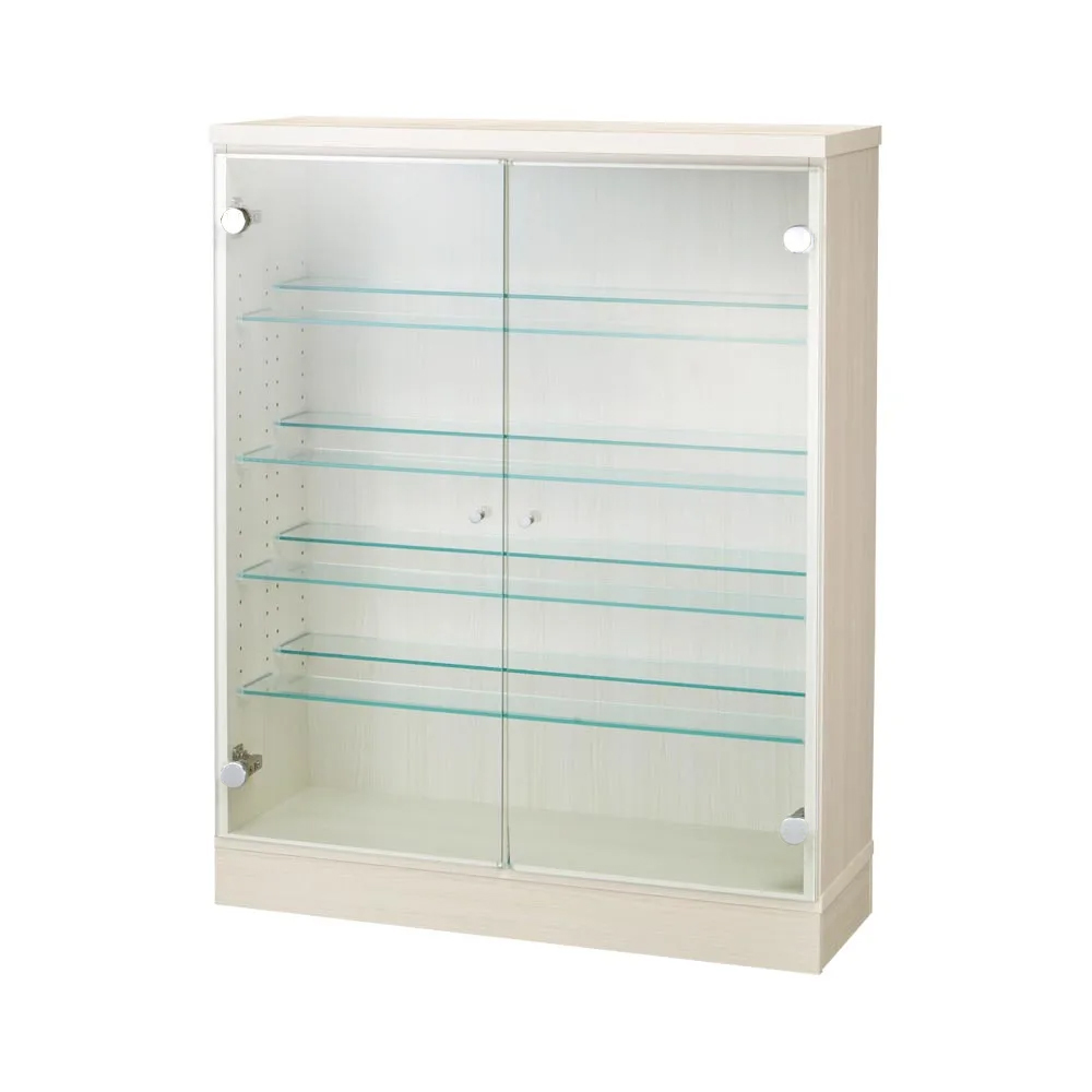 ≪幅80cm奥行30cm高さ70cm≫ LEDガラス収納カウンター キッチンカウンター下収納 キッチン収納 629239