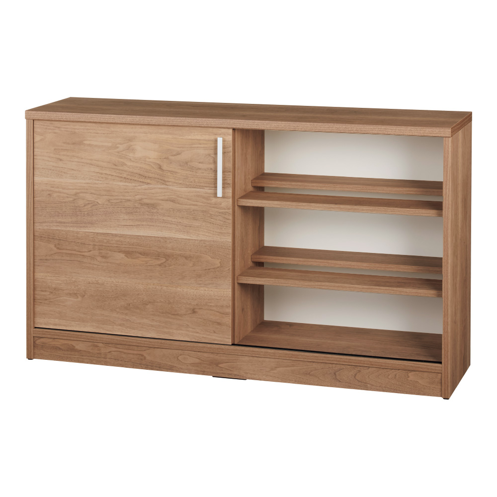 完成品 見せるも隠すも収納シリーズ 片引き戸 幅120cm高さ70cm キャビネット リビングボード リビング収納 629250