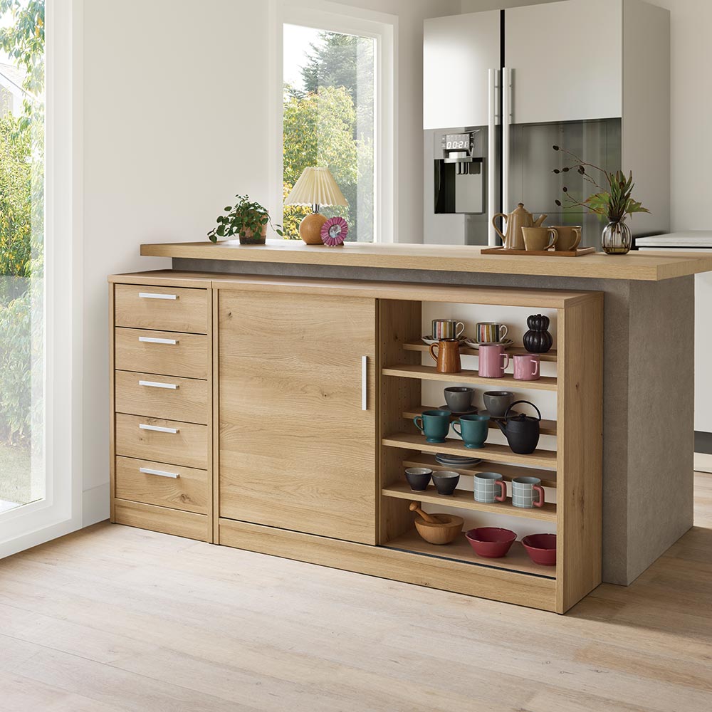 完成品 見せるも隠すも収納シリーズ チェスト 幅45cm高さ70cm キャビネット リビングボード リビング収納 629251