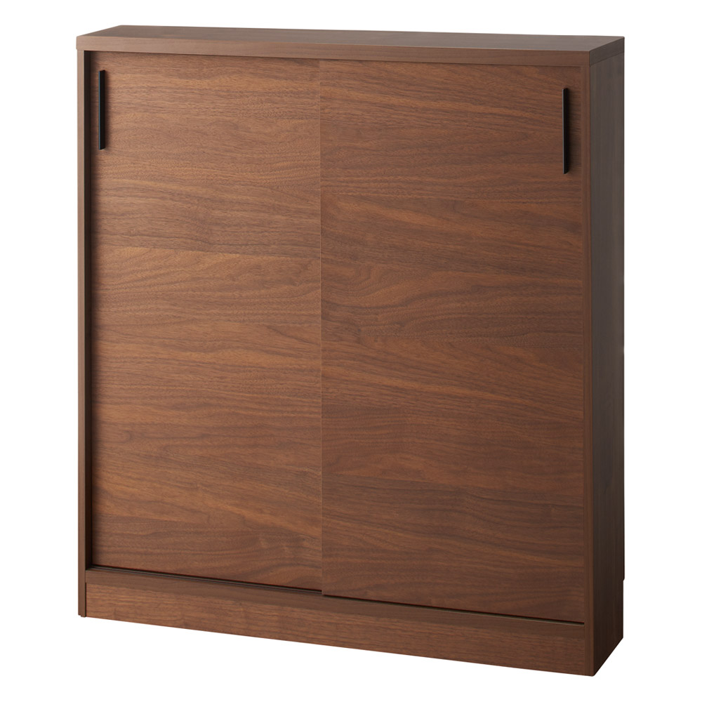 ウォルナットカウンター下収納庫 引き戸 幅90奥行29.5高さ87cm キッチンカウンター下収納 キッチン収納 629271