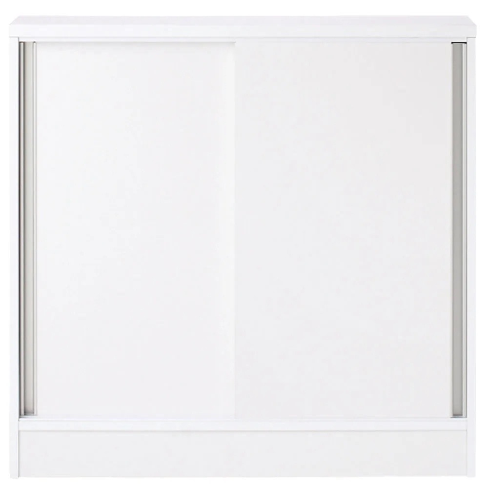 ストレートカウンター下引き戸収納庫 幅90 奥行30cmタイプ キャビネット リビングボード リビング収納 629306