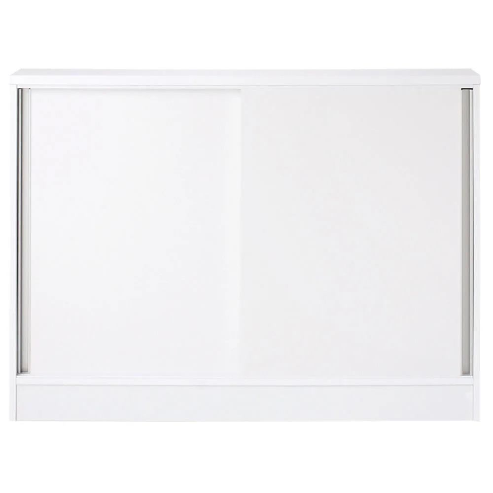 ストレートカウンター下引き戸収納庫 幅120 奥行30cmタイプ キャビネット リビングボード リビング収納 629307