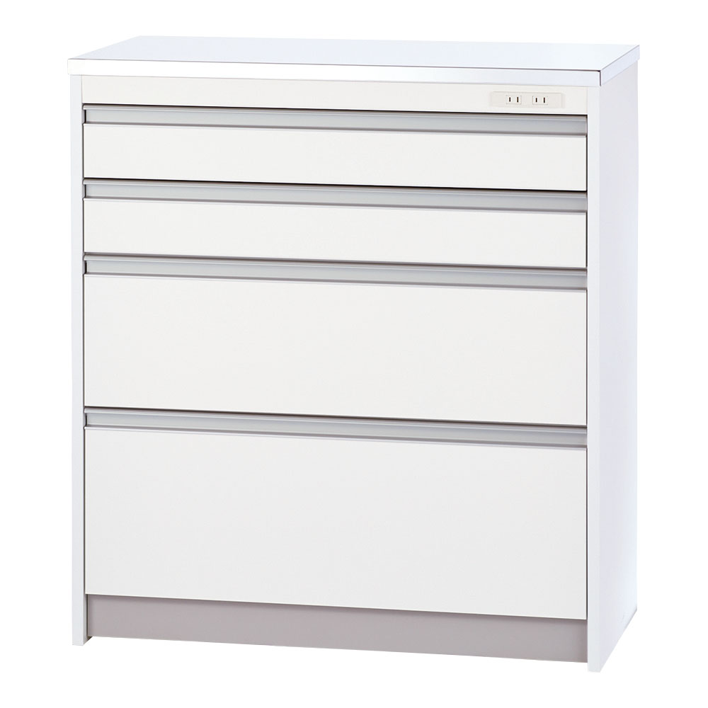 収納物を考えたステンレストップカウンター ハイタイプ（高さ97.5cm） 幅88.5cm キッチンカウンター キッチン収納 629461