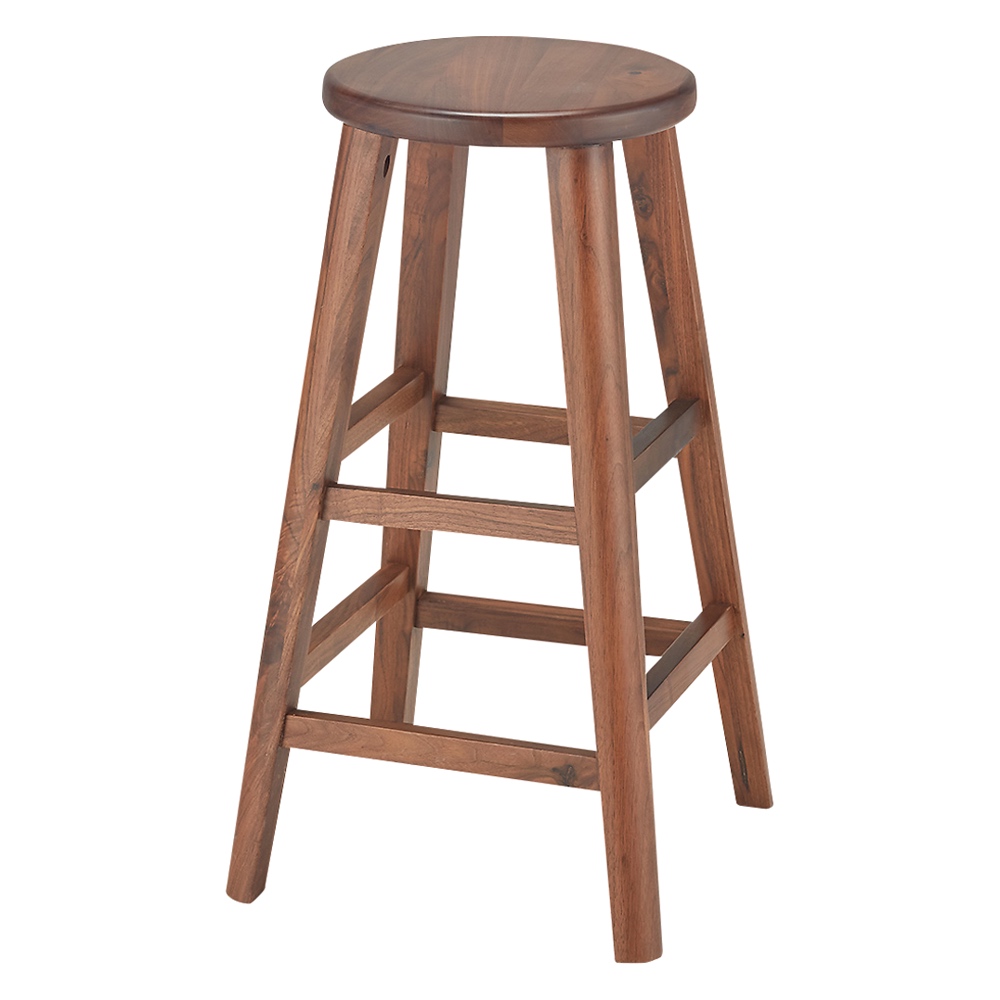 高さと形が選べる天然木スツール ハイ（高さ60cm） 丸型 カウンターチェア 椅子 チェア 629504