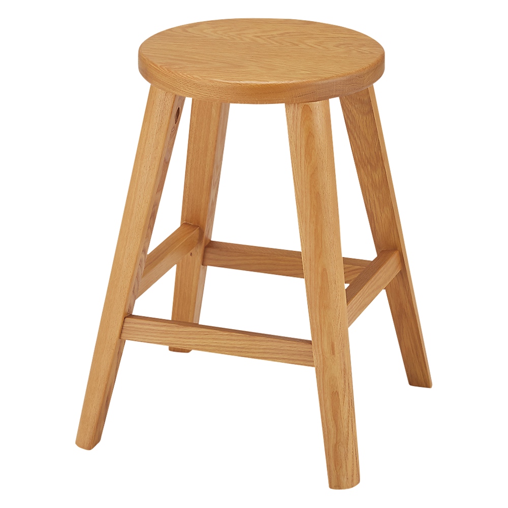 高さと形が選べる天然木スツール ロー(高さ43cm) 丸型 スツール 丸椅子 椅子 チェア 629506