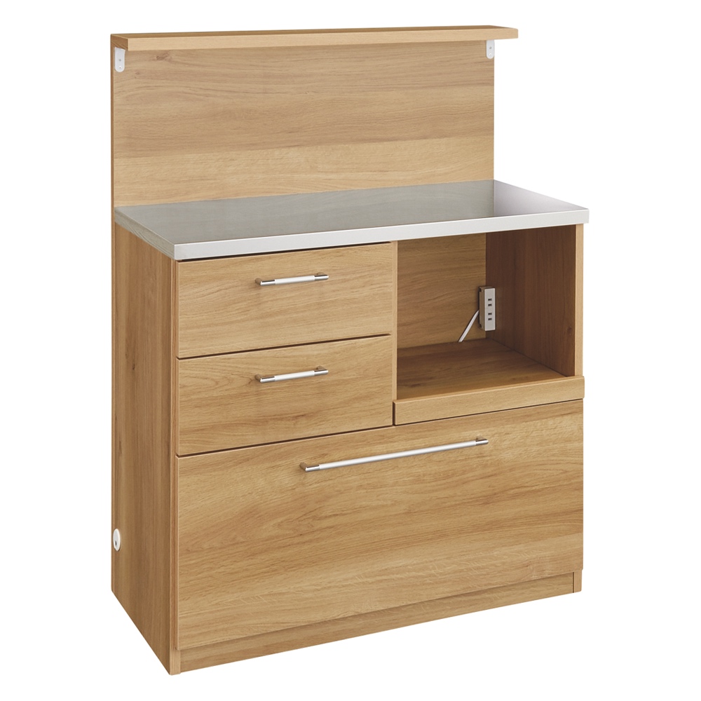 手元が隠せる間仕切りカウンター 幅90cm キッチンカウンター キッチン収納 629508