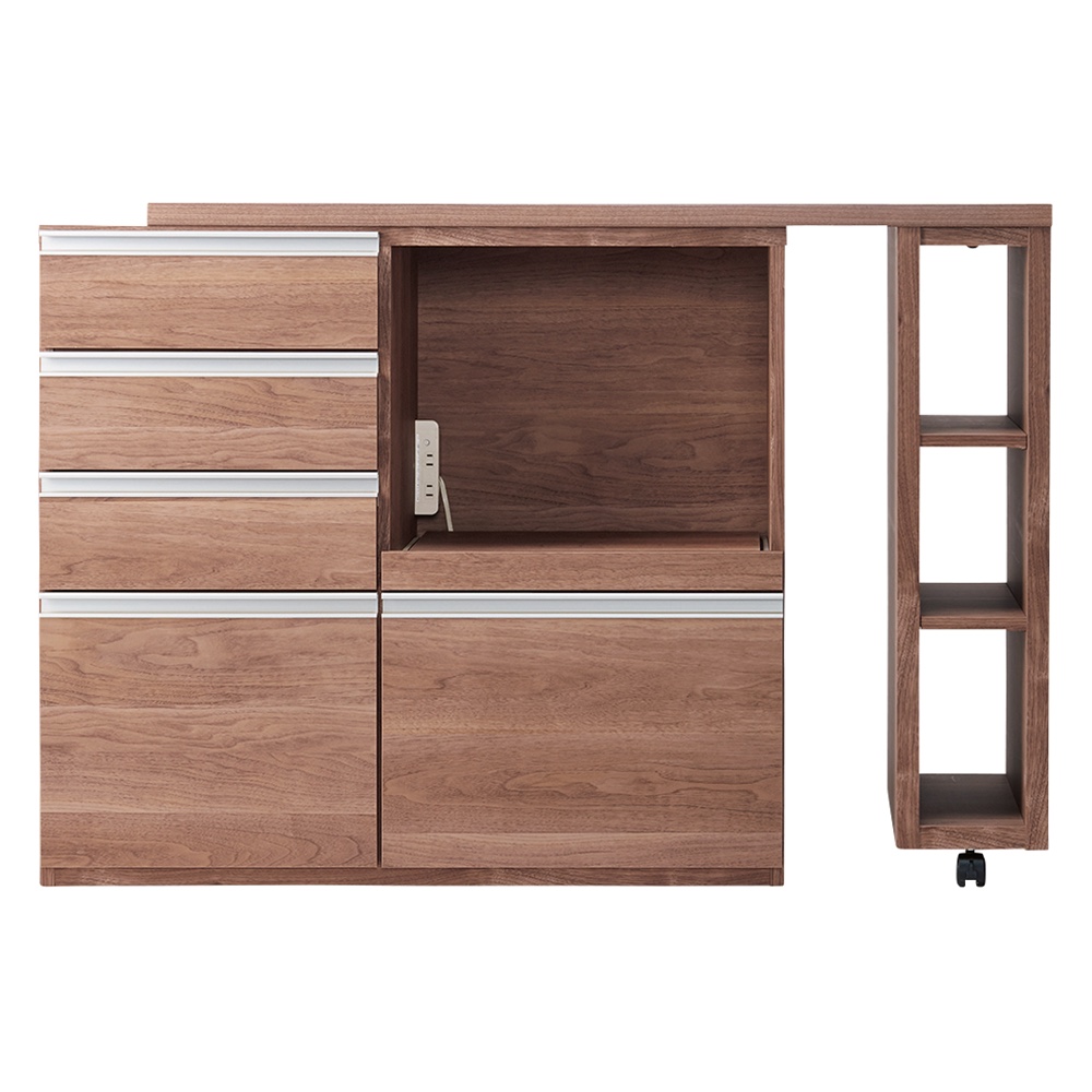 簡単に幅調節可能!スライド伸長式カウンター幅119-182cm 家電タイプ レンジ台 キッチンラック キッチン収納 629512