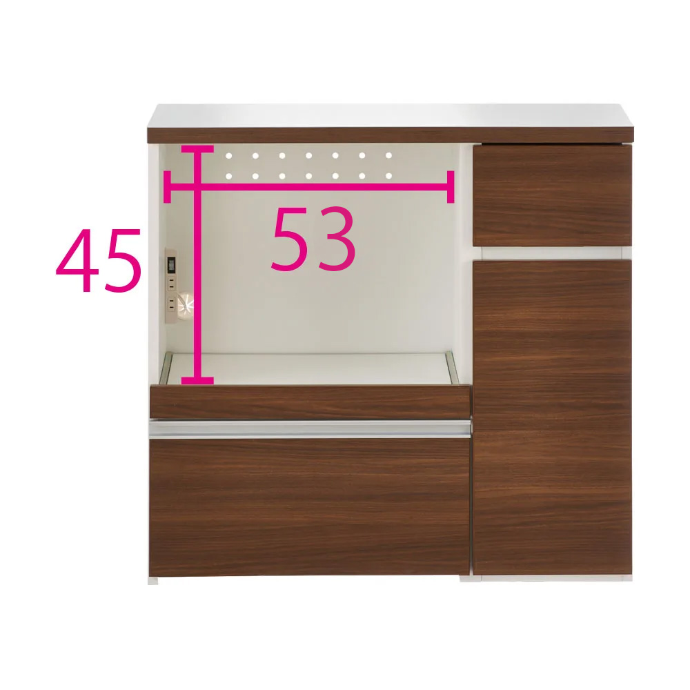 ≪幅90cm奥行40cm≫ サイズが選べる家電収納キッチンカウンター ロータイプ 幅90cm キッチンカウンター キッチン収納 629607