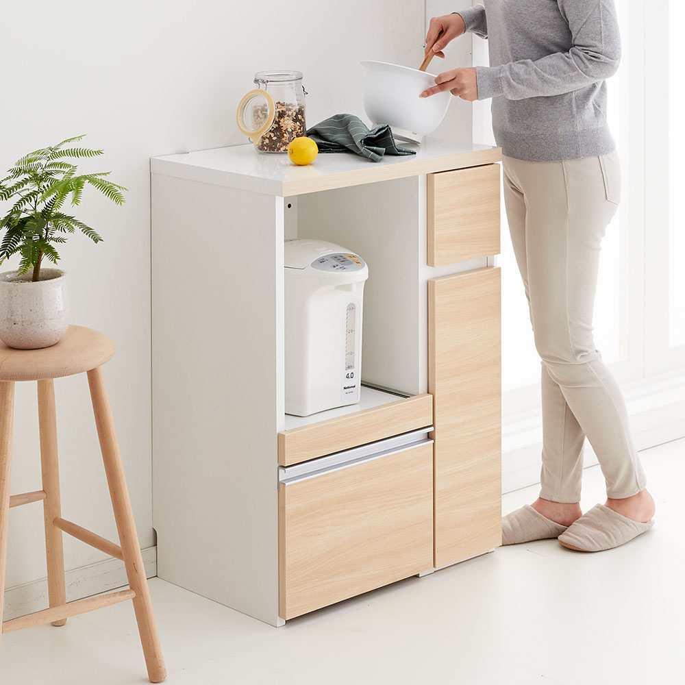 ≪幅90cm奥行50cm≫ サイズが選べる家電収納キッチンカウンター ロータイプ 幅90cm キッチンカウンター キッチン収納 629609