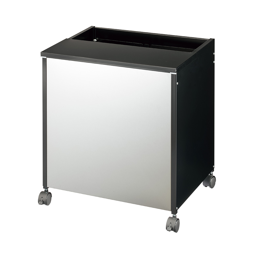 幅51cm 日本製 ゴミが見えにくいのに捨てやすい すっきり収まるステンレスダストワゴン リビング ダストボックス 629808