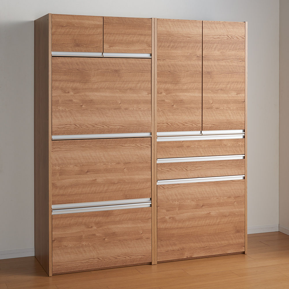 大型レンジがスッキリ隠せるダイニングボードシリーズ ダスト食器棚・幅57.5cm キッチンボード キッチン収納 629815