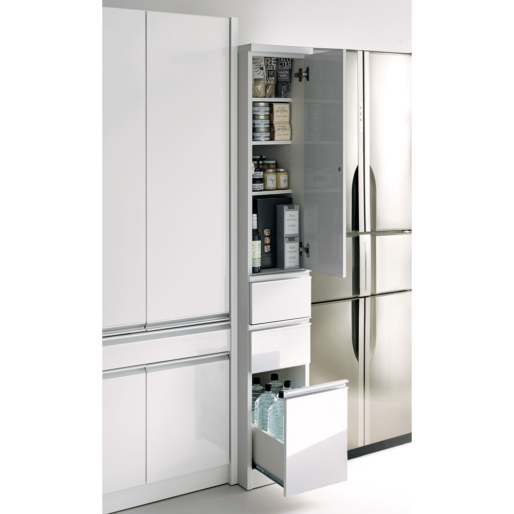 ［幅25奥行55高さ178cm］キッチンすき間収納 引き出し3段 【Anyaシリーズ】 キッチンストッカー 隙間収納 キッチン収納 630142