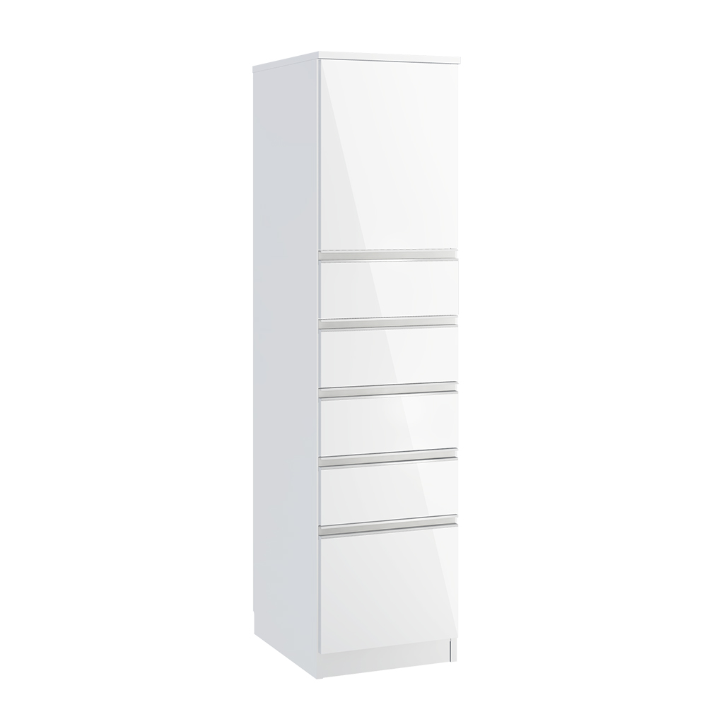 ［幅45奥行55高さ178cm］キッチンすき間収納 引き出し5段 【Anyaシリーズ】 キッチンストッカー 隙間収納 キッチン収納 630174