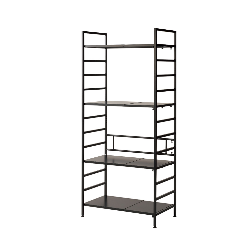 ≪幅51cm-80cm≫ 置きたい幅にぴったり伸縮!総耐荷重約100kgの棚板頑丈ラック 奥行46cm高さ180cm キッチンストッカー 隙間収納 キッチン収納 630310