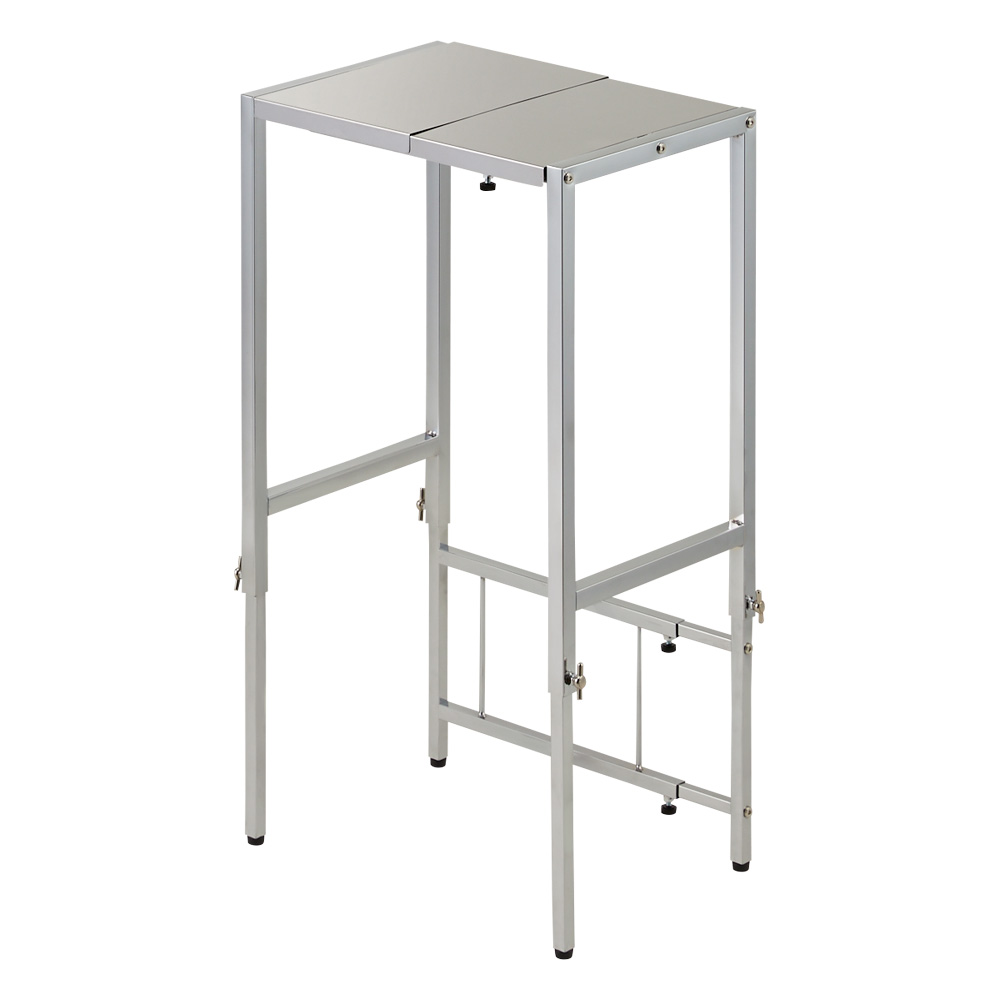 幅と高さが伸縮できるステンレス作業台 幅30-45cm 奥行30cm キッチンストッカー 隙間収納 キッチン収納 630408