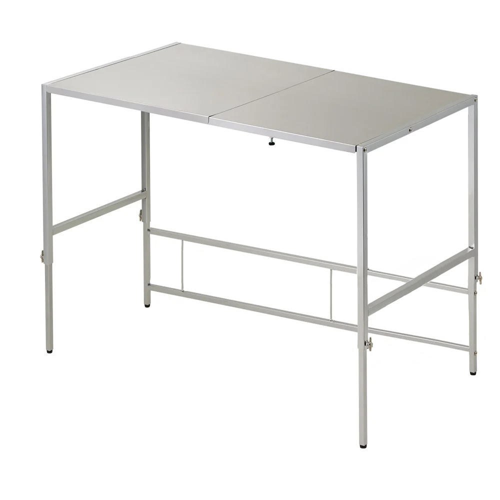 幅と高さが伸縮できるステンレス作業台 幅76-120 奥行60cm レンジ台 キッチンラック キッチン収納 630416