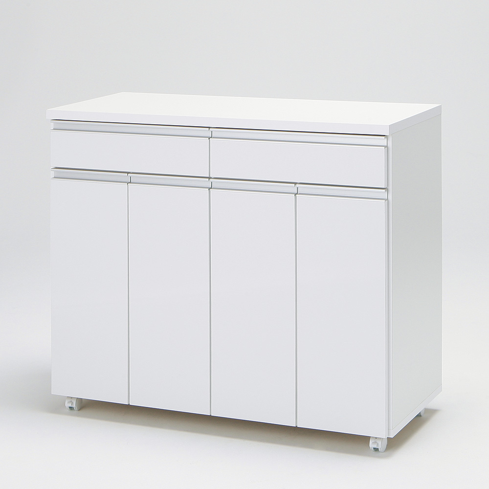 【4分別】ペールのふたが自動で開閉する 分別ダストワゴン 幅99.5cm キッチン 分別 ダストボックス 630532