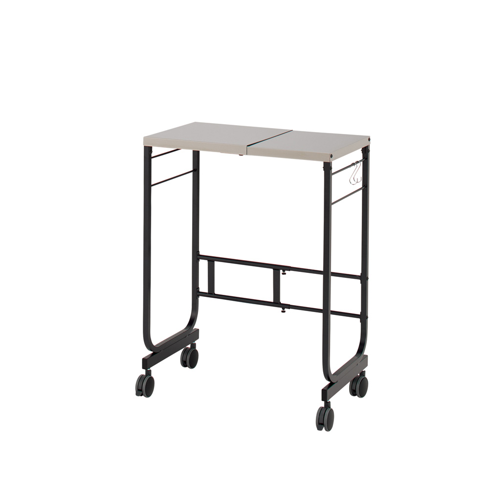 ≪幅40cm-65cm≫ ステンレスの美しい幅伸縮キッチンカウンター 奥行40.5cm高さ92cm キッチンカウンター キッチン収納 630701