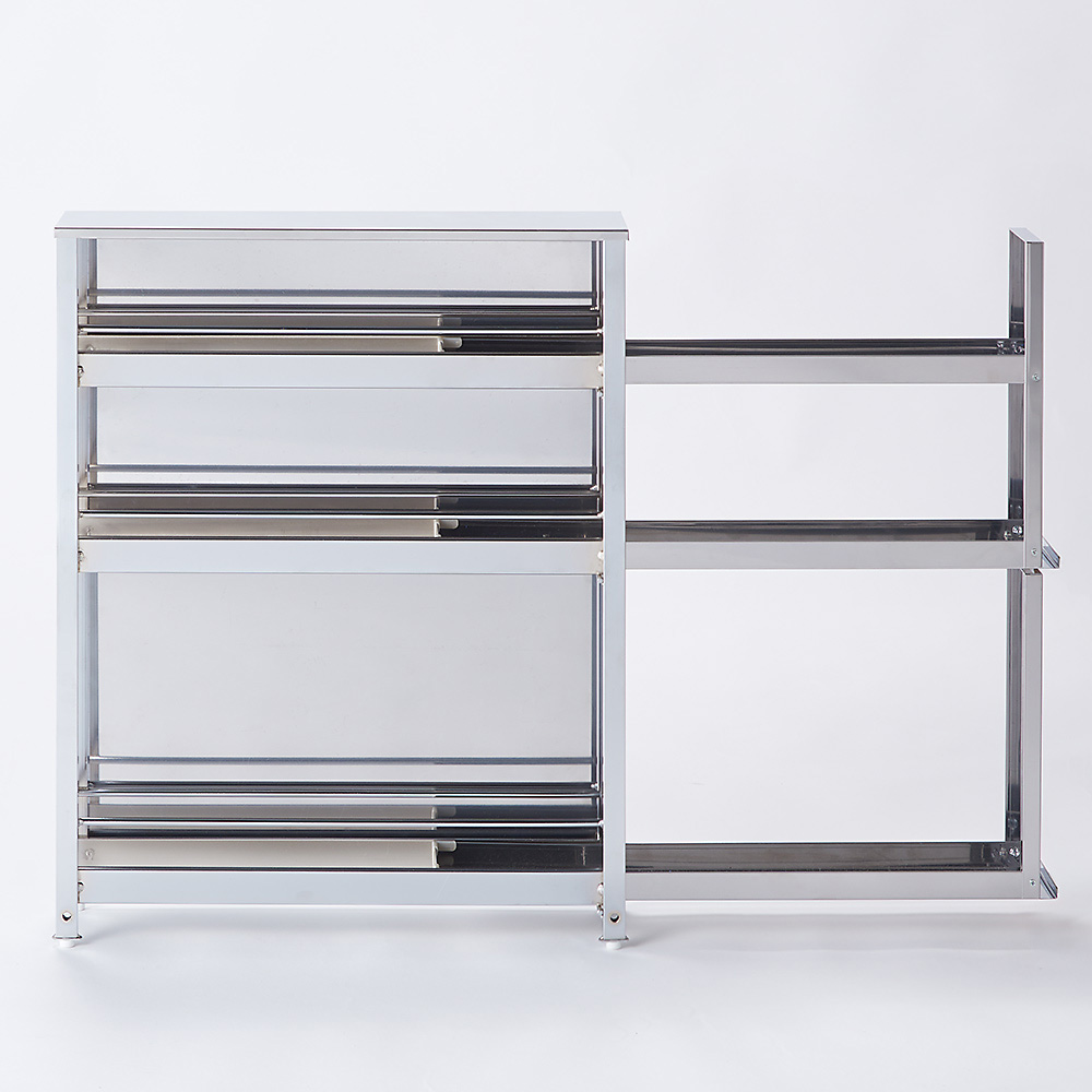 dショッピング |ステンレス製 大量スパイスステーション 3段 調味料