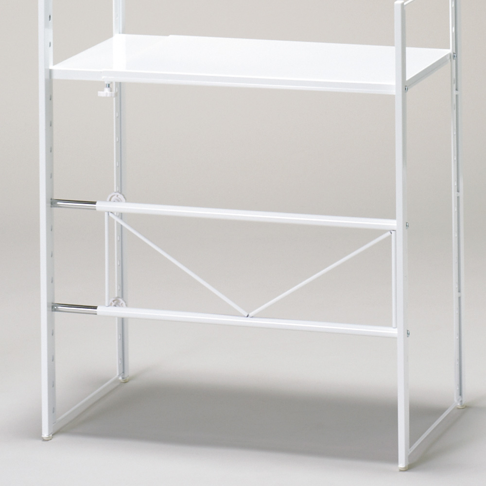 頑丈!カウンター上省スペース 脚部幅1cmキッチン収納ラック 棚1段タイプ 冷蔵庫周り収納 キッチン用品収納 630719