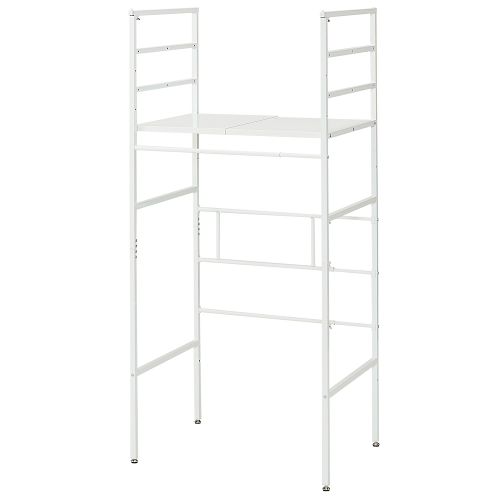 洗濯物が干せて乾燥機も置ける 頑丈で揺れにくい伸縮ラック 洗濯機ラック ランドリーラック 洗濯用品 物干し 630806