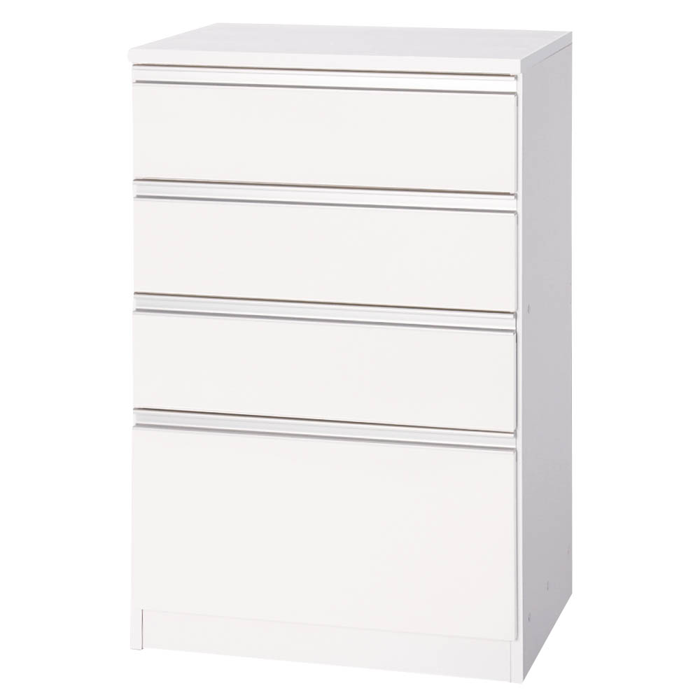 水回りでも安心の光沢洗面所チェスト ロータイプ・幅59.5cm 洗面所収納 隙間収納 トイレ 洗面所 ランドリー収納 631111