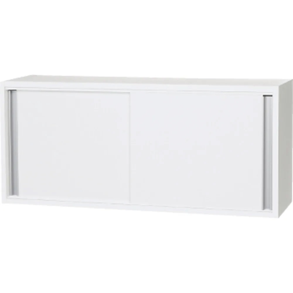 光沢仕上げ吊り戸棚 横型引き戸タイプ 幅90cm高さ40cm 洗面所収納 隙間収納 トイレ 洗面所 ランドリー収納 631205