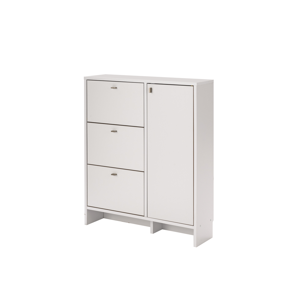 薄型奥行20cmサニタリー収納庫 フラップ&扉タイプ 幅75cm 洗面所収納 隙間収納 トイレ 洗面所 ランドリー収納 631210