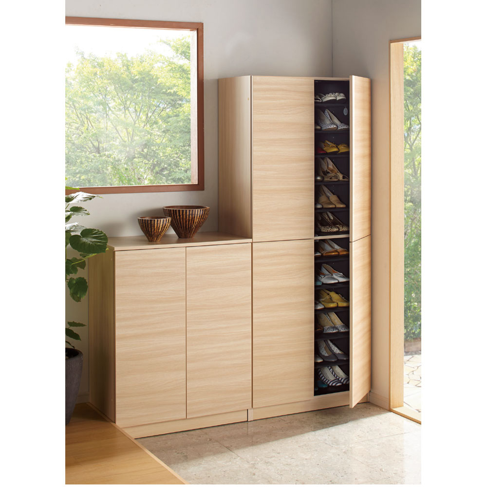 インテリアに合わせて8色&13タイプから選べるシューズボックス 扉 幅60高さ180.5cm 下駄箱 シューズボックス 玄関収納 631506