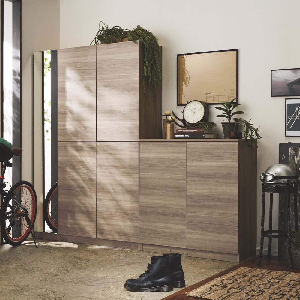 インテリアに合わせて8色&13タイプから選べるシューズボックス 幅60高さ95.5cm 間仕切りカウンター60 下駄箱 シューズボックス 玄関収納 631507