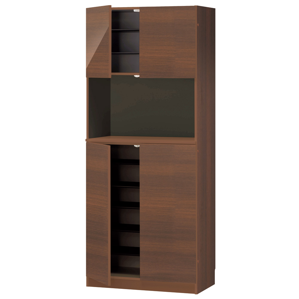 インテリアに合わせて8色&13タイプから選べるシューズボックス オープン 幅75高さ180.5cm 下駄箱 シューズボックス 玄関収納 631508