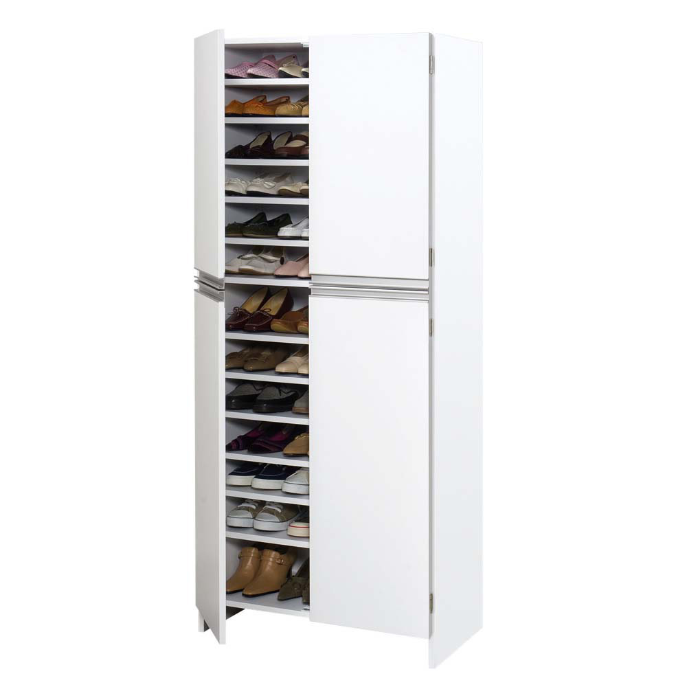 奥行ゆったりシンプルラインシューズボックス ハイタイプ(高さ180cm) 幅75cm 下駄箱 シューズボックス 玄関収納 631525