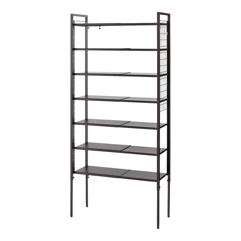 玄関の段差対応伸縮シューズラック 7段 シューズラック ケース 下駄箱 玄関収納 631602