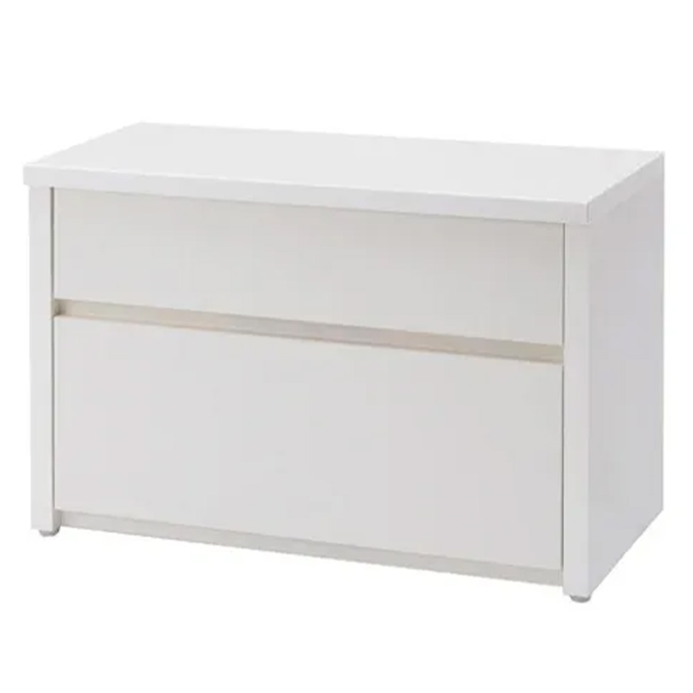 耐荷重100kg!組立不要 収納庫付ベンチ 引き出しタイプ・幅60cm奥行31cm モダン おしゃれ スッキリ 座れる収納 収納スツール 玄関周り雑貨 下駄箱 玄関収納 631614