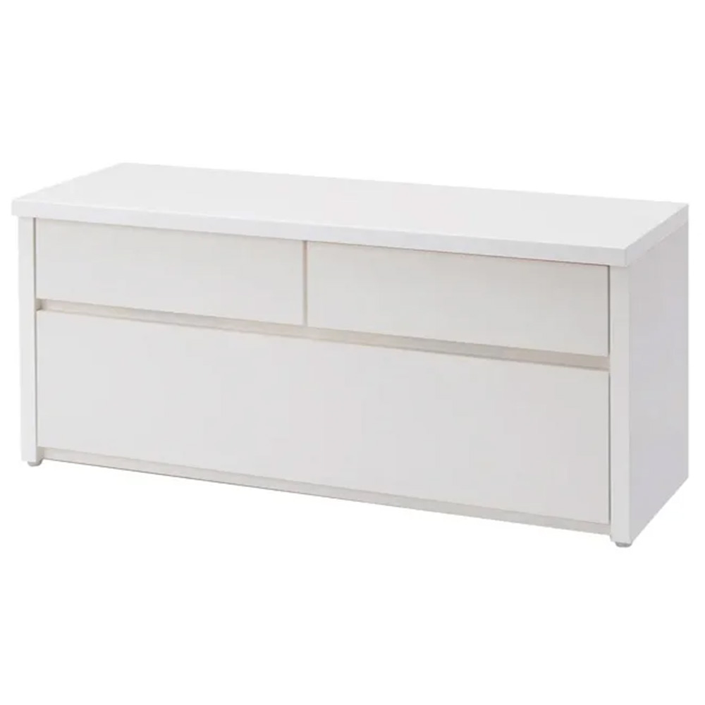 耐荷重100kg!組立不要 収納庫付ベンチ 引き出しタイプ・幅90cm奥行31cm 玄関周り雑貨 下駄箱 玄関収納 631618