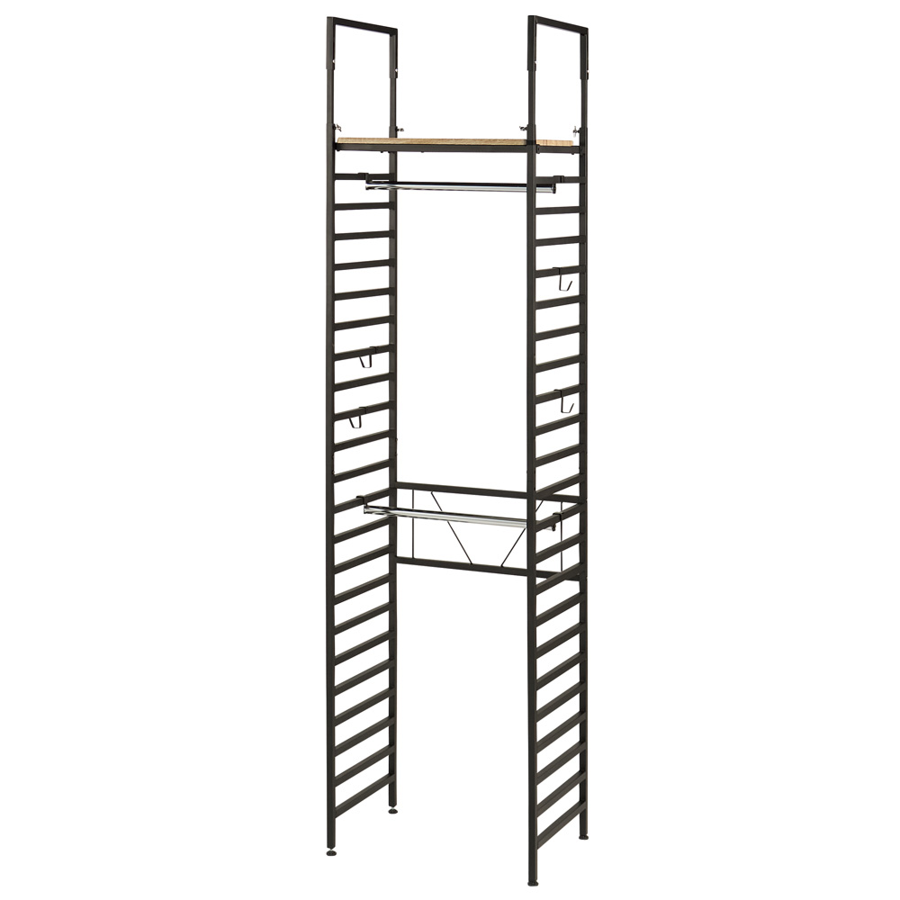 ブルックリンハンガーラック 幅60cm ハンガ―2段・棚1枚タイプ コートハンガー コート掛け 衣類収納 631804
