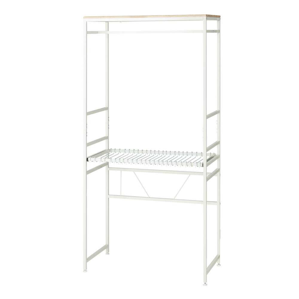 パンツを引き出して選びやすいハンガーラック 幅90cm コートハンガー コート掛け 衣類収納 631815