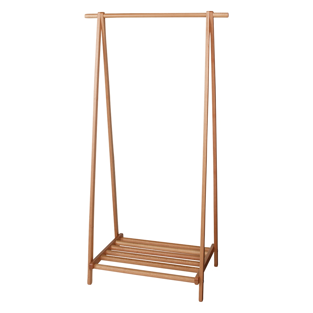 頑丈天然木A型ハンガーラック 幅88cm コートハンガー コート掛け 衣類収納 631819