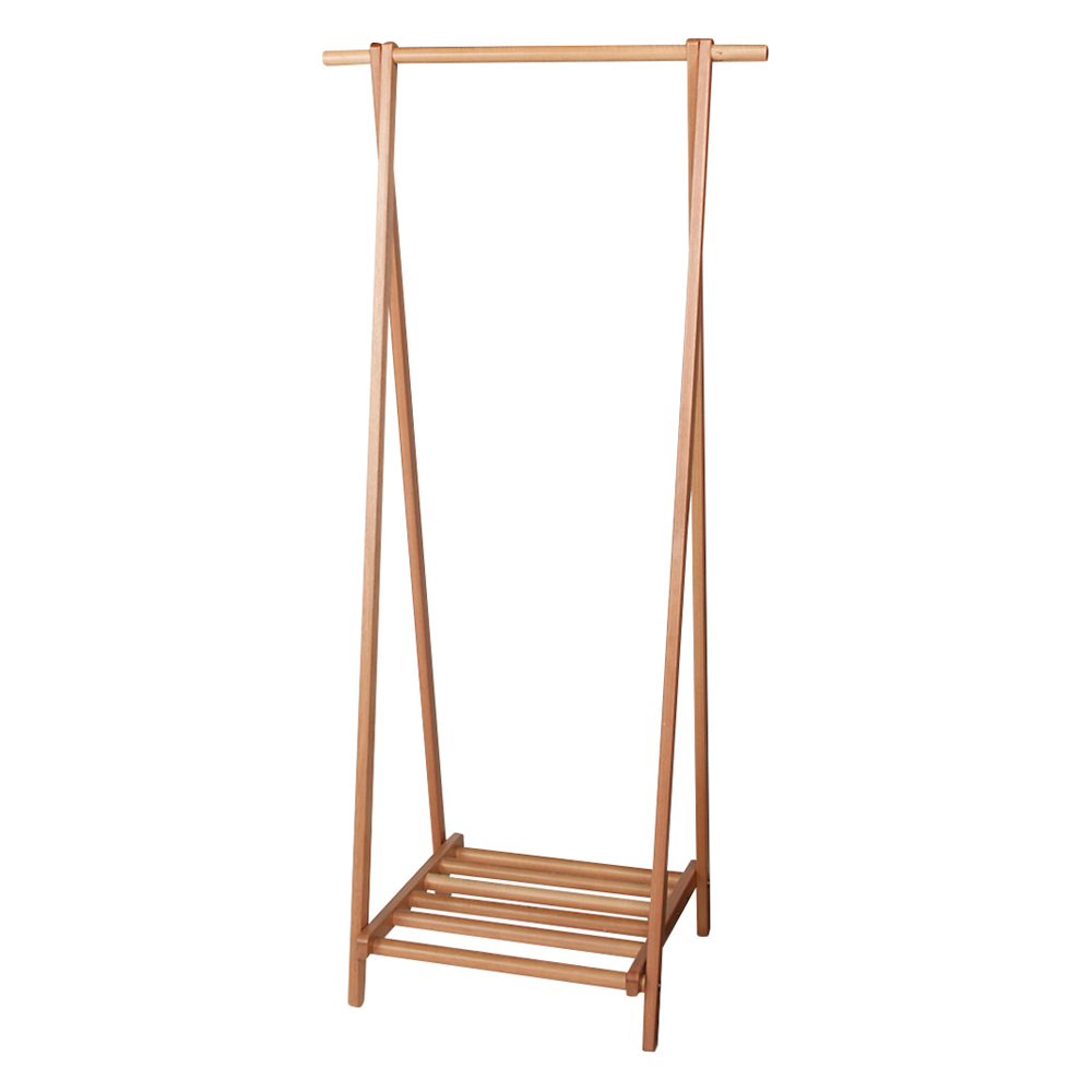 頑丈天然木A型ハンガーラック 幅73cm コートハンガー コート掛け 衣類収納 631868
