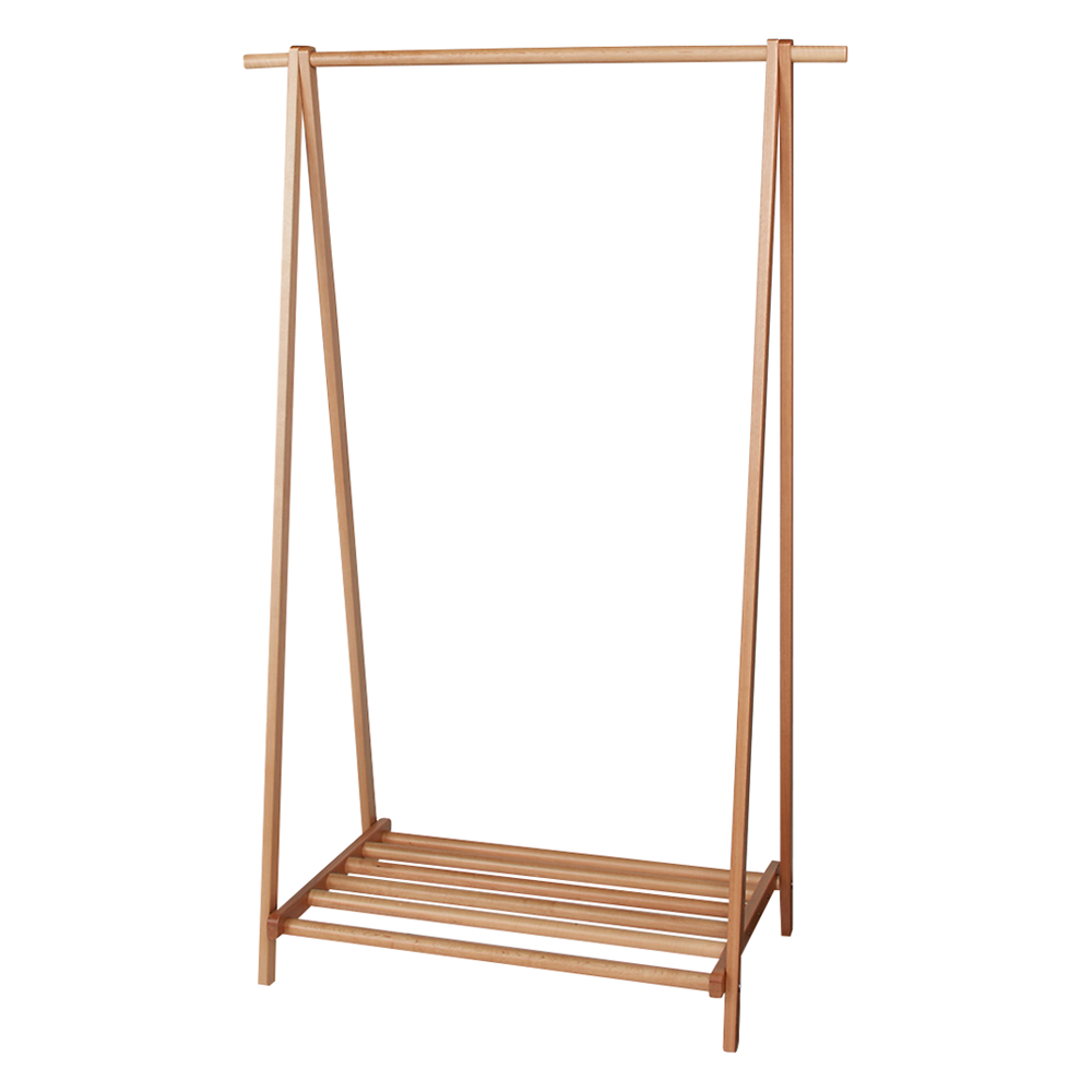 頑丈天然木A型ハンガーラック 幅103cm コートハンガー コート掛け 衣類収納 631870