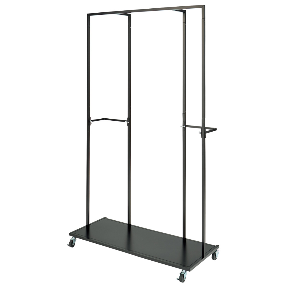 2段掛けにもできるハンガーラック 幅102cm コートハンガー コート掛け 衣類収納 631903