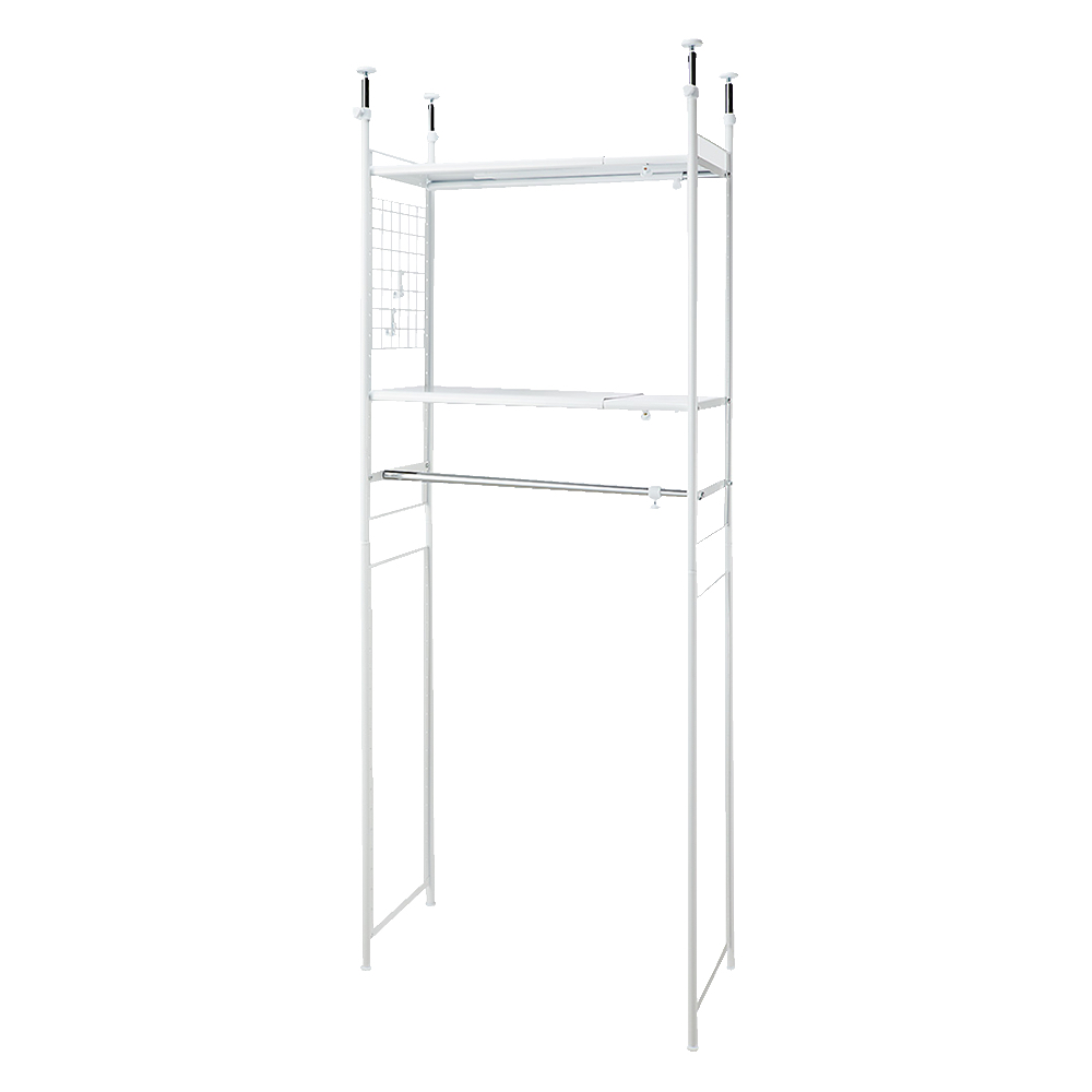 頑丈フレキシブル伸縮ラック 突っ張り式ハイ幅83-125cm ハンガーラック パイプハンガー 衣類収納 632055